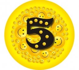 Märk "Emotikonid-5" (7,7 cm)