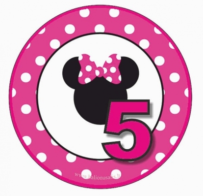 Märk "Minni Hiir 5" (7,7 cm)