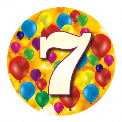 Märk "Värvilised õhupallid-7" (7,7 cm)