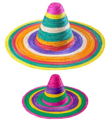 Mehhiko sombrero, mitmevärviline (50 cm)