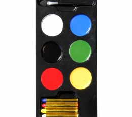 Meigipalett pliiatsitega, värviline (6 värvi)