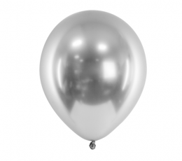 Kroomitud õhupall, hõbedane  (30 cm/Party Deco)