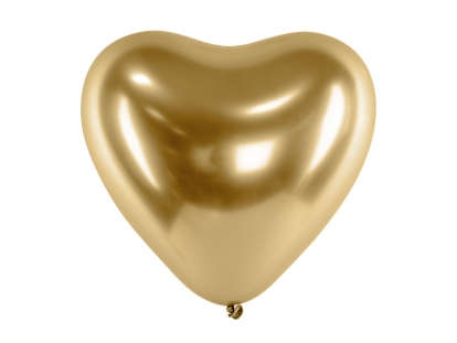 Metalliseeritud õhupall-süda, kuldne (30 cm)