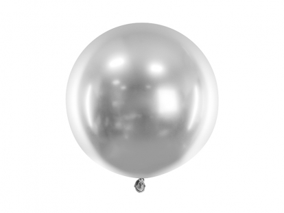  Metalliseeritud õhupall, ümmargune hõbedane (60 cm)