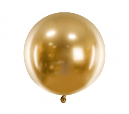 Kroomitud õhupall, ümmargune kuldne (60 cm/Party Deco)