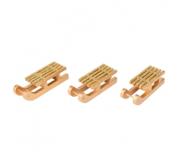 Mini kaunistused "Kuldne kelk" (3 tk./7,5x2,5 cm)