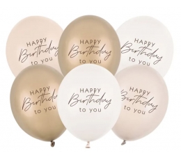 Õhupall "Happy Birthday", pruunikas (30 cm)