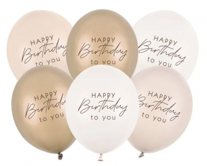 Õhupall "Happy Birthday", pruunikas (30 cm)