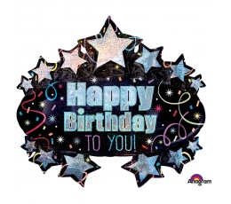 Õhupall "Happy Birthday stars" (78x71 cm)