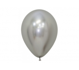 Õhupall kroomitud, hõbedane (30 cm/Sempertex)