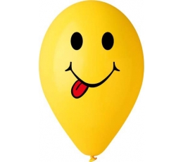 Õhupallid "Keelega naeratus", kollased (50 tk./28cm)