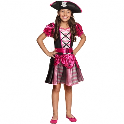 Piraatide kostüüm, roosa (4-6 aastat)