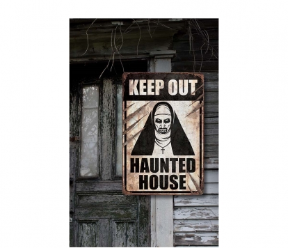Plakat "Keep out - Haunted House" (24X36 cm)