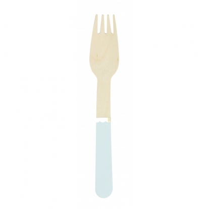  Puidust kahvlid, helesinised (8 tk.)