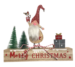 Puidust kaunistus kommidega "Merry Christmas" (20x17 cm / 20 gr)