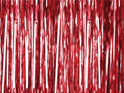  Punane fooliumkardin (243 x 91  cm)