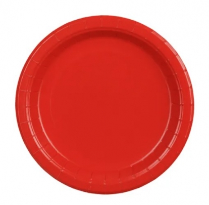 Punased pabertaldrikud (6 tk / 18 cm)