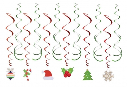 Rippuvad kaunistused „Jõuluornamendid“ (12 tk)