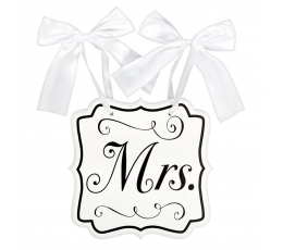  Riputatav dekoratsioon-plaat "Mrs." (24x25 cm)