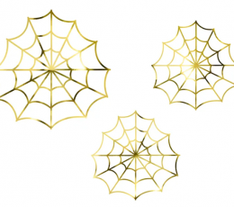 Riputatavad kaunistused "Kuldsed ämblikuvõrgud" (3 tk.)