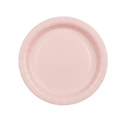 Roosad pabertaldrikud (6 tk / 18 cm)