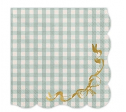 Ruudulised salvrätikud lipsukesega (12 tk)