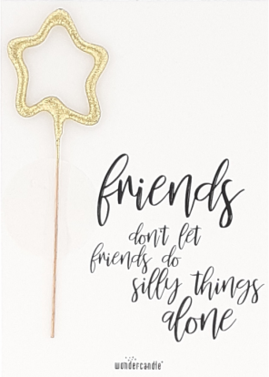 Säraküünal kaardiga "Friends" (11x8 cm)   