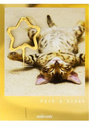 Säraküünal kaardiga "Have a break" (11x8 cm)