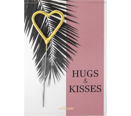 Säraküünal kaardiga "Hugs&Kisses" (11x8 cm)