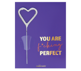 Säraküünal kaardiga "You are f*cking perfect" (11x8 cm)