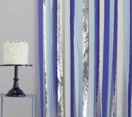 Seinakaunistus ribadest, sini-valge-hõbedane 1