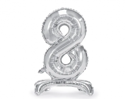 Seisev õhupall „8“, hõbedane (70 cm)