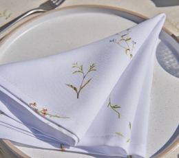 Servetėlė "Lamina", medžiaginė balta  (45x45 cm) 2