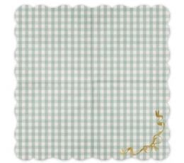 Ruudulised salvrätikud lipsukesega (12 tk) 1