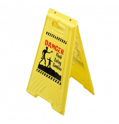 Silt „Keep out- Zombie zone“ ( 53x31 cm)