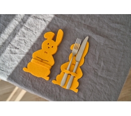 Söögiriistade hoidja „Jänku“, kollane (4 tk).