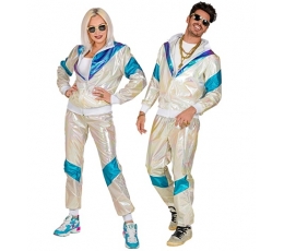  Sportlik karnevali kostüüm "80ndate holograafiline" (L)