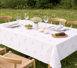 Laudlina „Lamina“, valge riidest (140x250 cm) 1