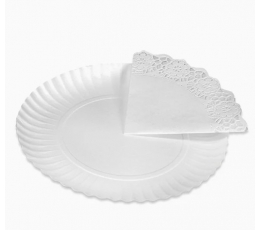 Suupistealus salvrätikuga, valge (30 cm)