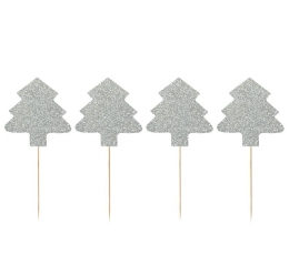 Suupistetikud "Hõbedane kuusk" (8 tk./9,5 cm)