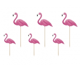 Suupistetikud-kaunistused  "Flamingod" (6 tk)
