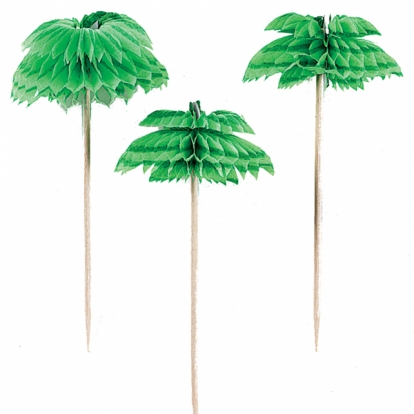 Suupistetikud-kaunistused "Palmid" (12 tk./7 cm)