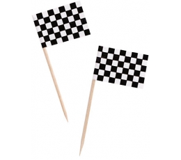Suupistetikud - lipukesed „Must-valge“ (50 tk)