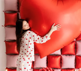Suur fooliumõhupall „Punane süda“ (136x129 cm) 2