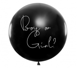 Suur õhupall "Kes sünnib?", helesiniste konfettidega (1 tk / 1 m) 1