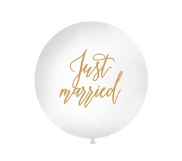  Suur õhupall "Just Married", valge (1 m)
