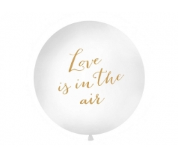 Suur õhupall "Love is in the air", valge (1m)