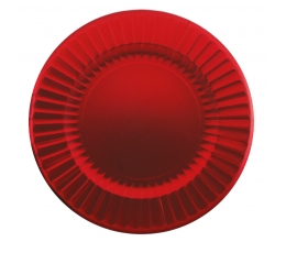 Taldrikud-alused, punase läikega (6 tk / 33 cm)