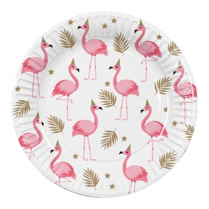 Taldrikud "Flamingod" (10 tk./23 cm)