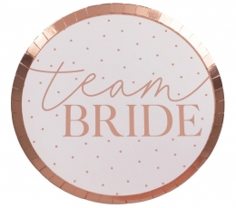 Taldrikud/kandikud "Team Bride" (8 tk./24 cm)